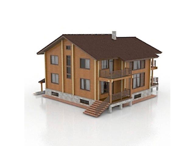 Free House wooden 3 N76 3D model For Architecture 3Ds Max Model Download